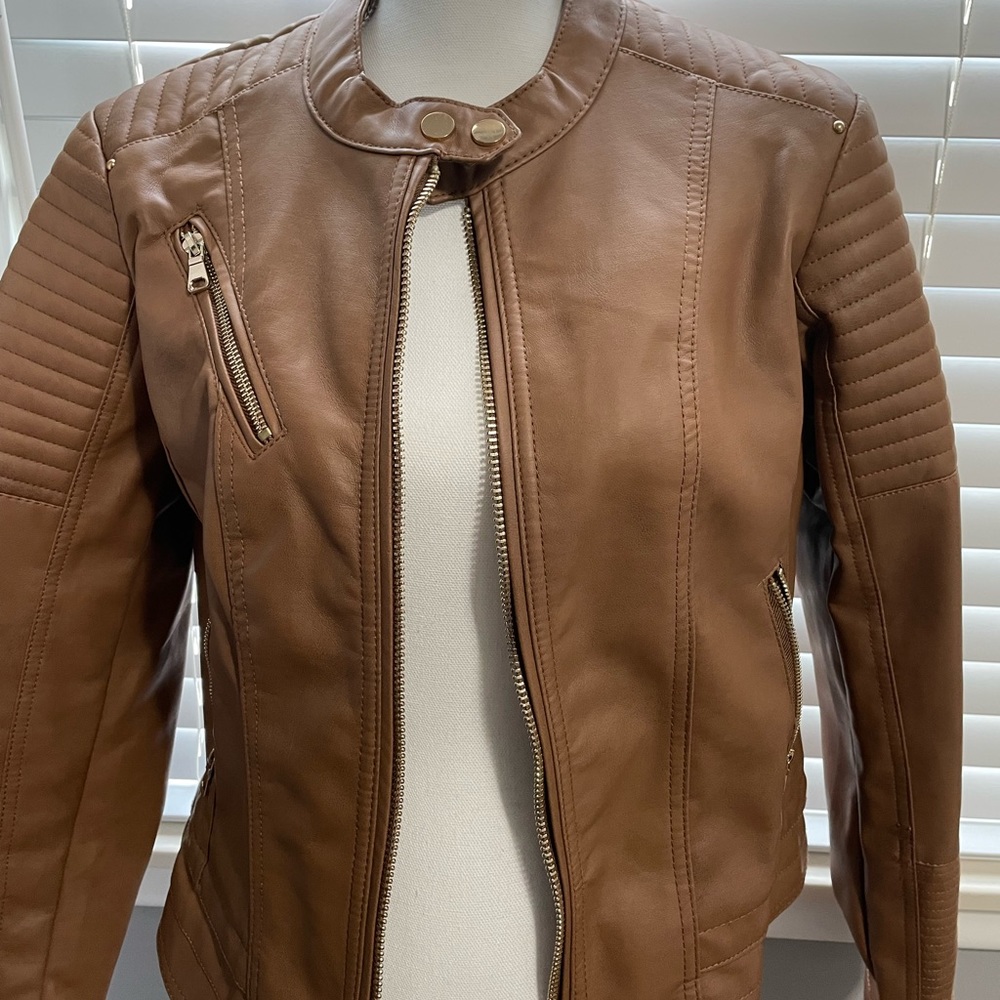 Faux leather jacket